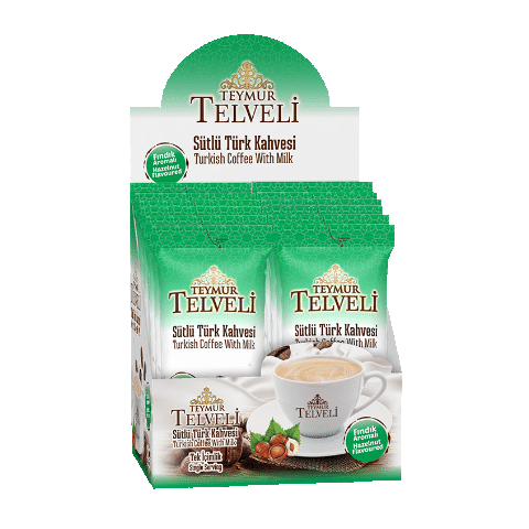 instant turkish coffee with milk hazelnut flavored